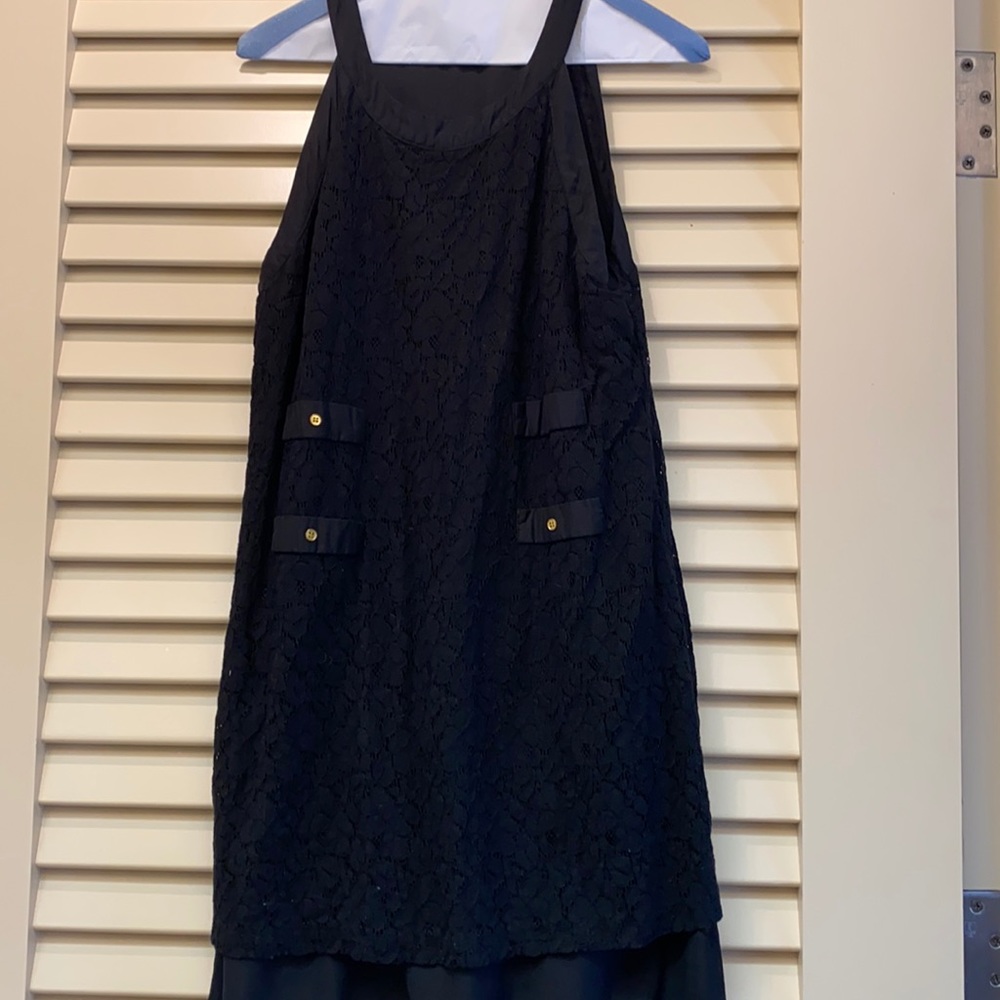 Aqua great black dress for work, brunch, etc